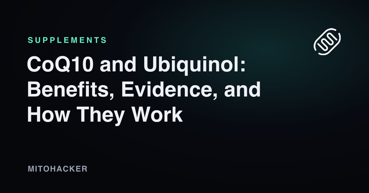 CoQ10 and ubiquinol supplement forms compared