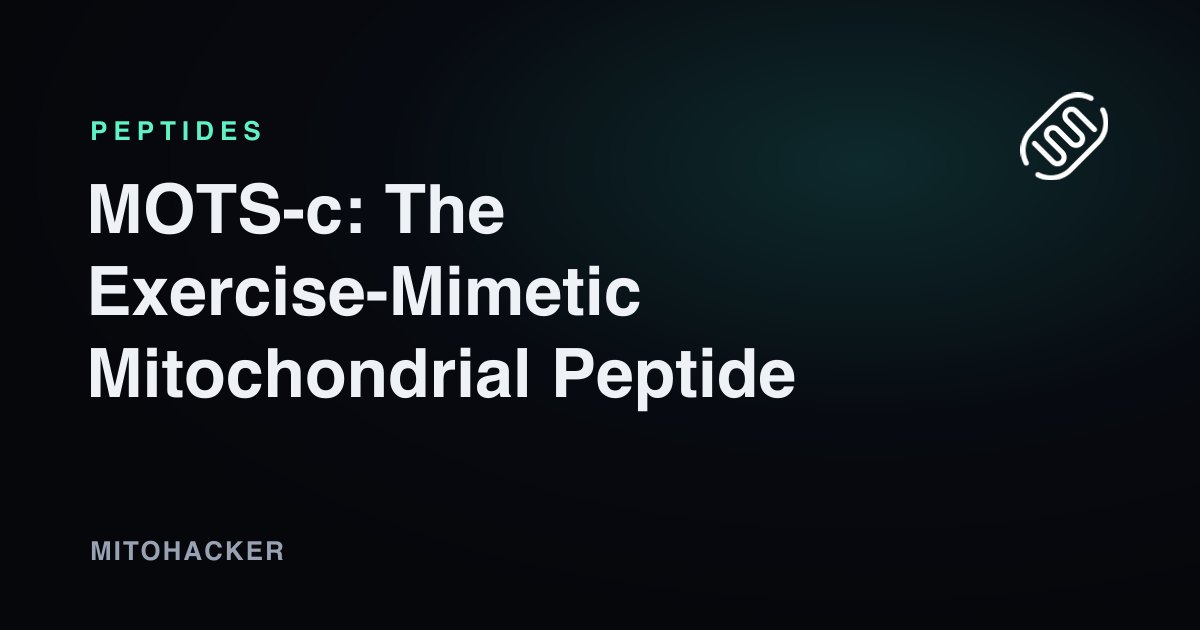 MOTS-c peptide and exercise-mimetic mitochondrial signaling
