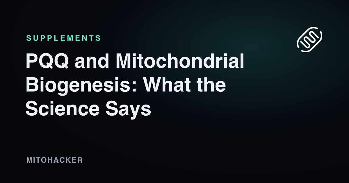 PQQ supplement supporting mitochondrial biogenesis
