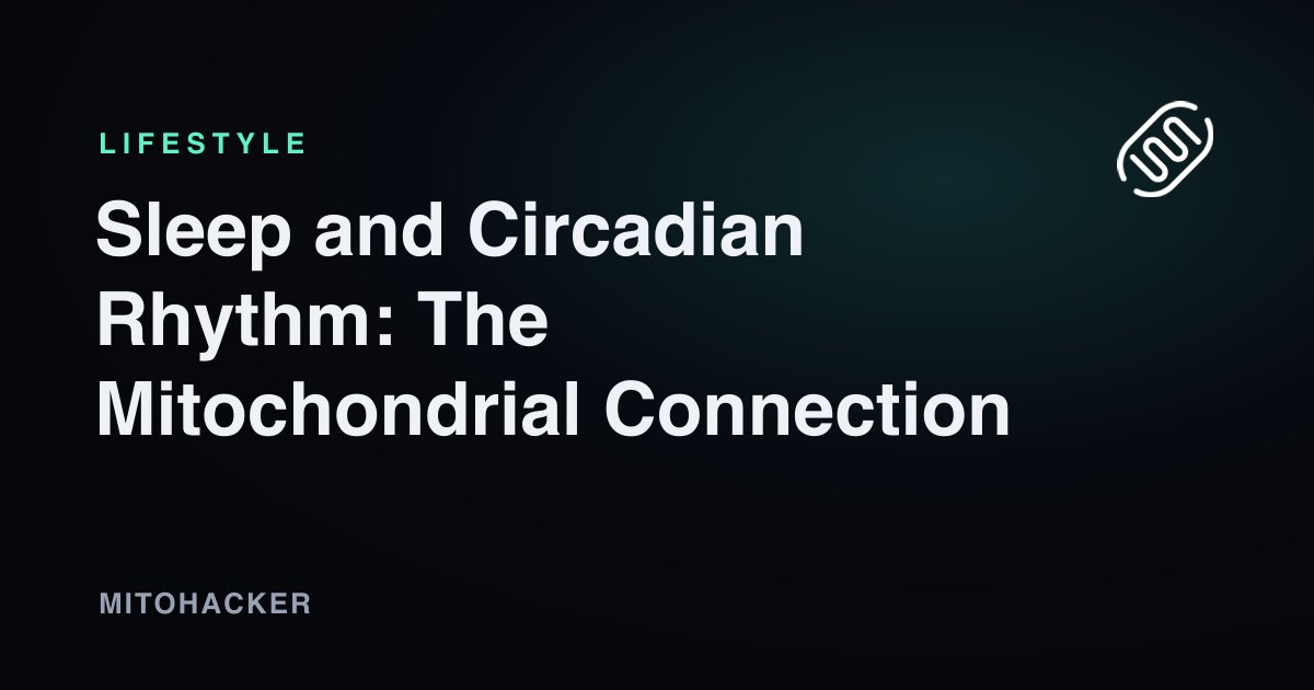 Sleep and circadian rhythm supporting mitochondrial health