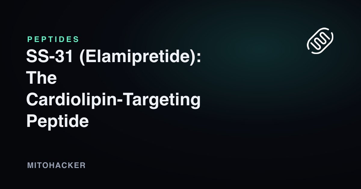 SS-31 elamipretide peptide targeting mitochondrial cardiolipin