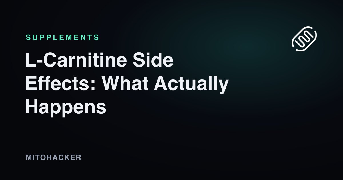 L-Carnitine Side Effects: What Actually Happens