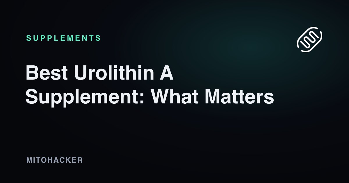Best Urolithin A Supplement: What Matters